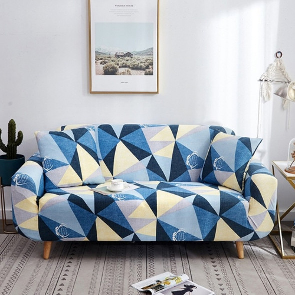 Double Seat Four Seasons Printing Full Coverage Elastic Non-slip Sofa Cover(Exclusive Space)