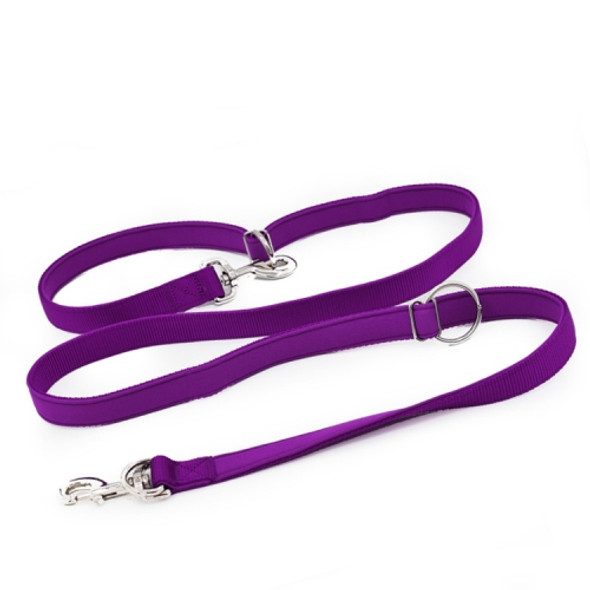 Outdoor Multifunction Dog Leash Double-End Nylon Running Traction Rope, Size: L(Lavender Purple)