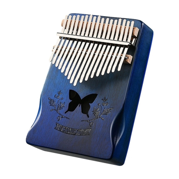 17 Tone Acacia Wood Thumb Piano Kalimba Musical Instruments(Aurora Blue-Butterfly)