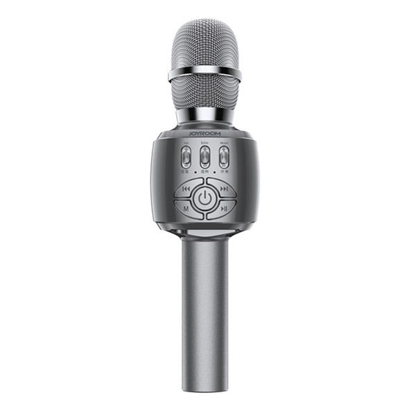 JOYROOM JR-MC2 Wireless Bluetooth External K Song Capacitive Microphone, Supports TF Card & 3.5mm Jack(Dark Gray)