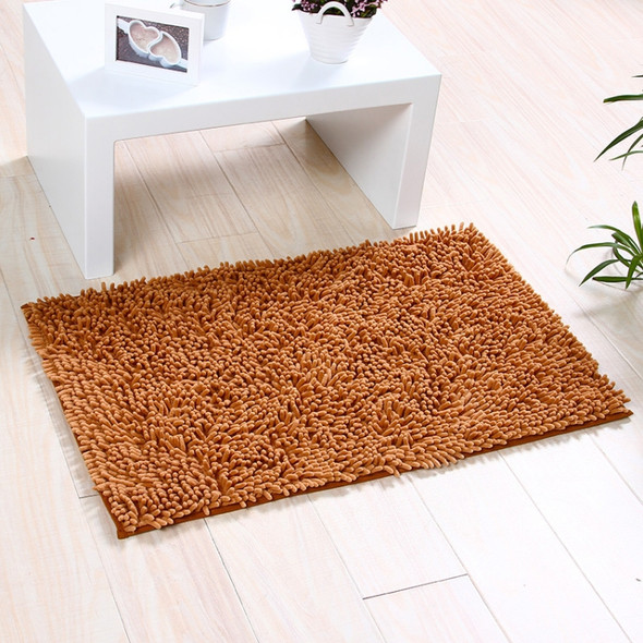 Chenille Non Slip Shaggy Soft Water Absorption Bedroom Bathroom kitchen Carpet Mat, Size:40 x 120cm(Champagne Gold)