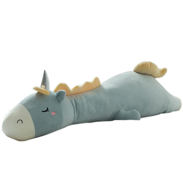 Unicorn Doll Long Pillow Plush Toys Bedside Cushion, Size: 120cm(Blue Green)