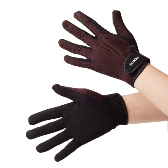 Boodun L281075C Horse Riding Gloves Wear-Resistant Non-Slip Equestrian Gloves, Size: M(Brown)