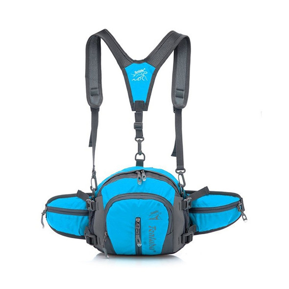 Tanluhu TLH322 Multi-Function Outdoor Waist Bag Hiking Riding Kettle Bag Travel SLR Camera Bag(Sky Blue)