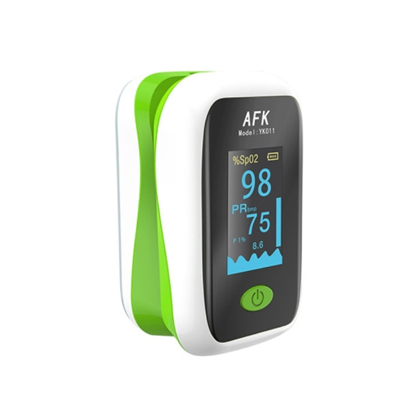 AFK YK-011 Finger Clip Oximeter Blood Oxygen Saturation Detection Heart Rate Monitor(Green)