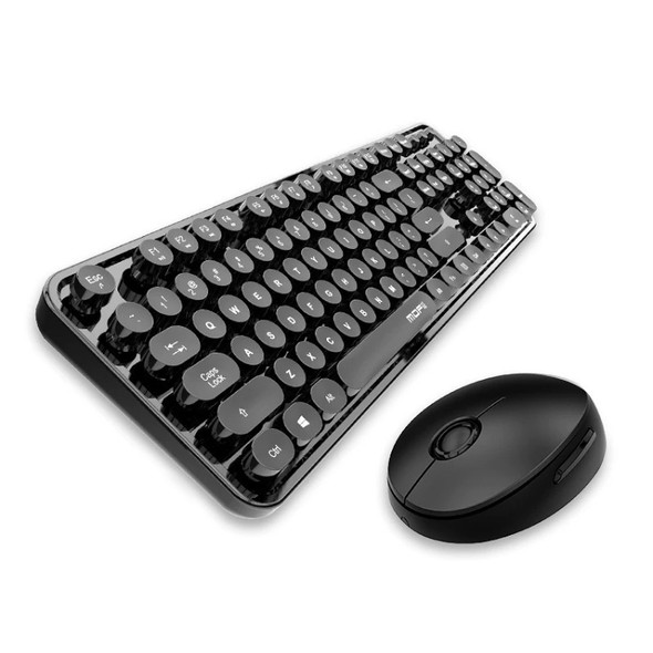 Mofii Sweet Wireless Keyboard And Mouse Set Girls Punk Keyboard Office Set, Colour:  Black Ordinary Version