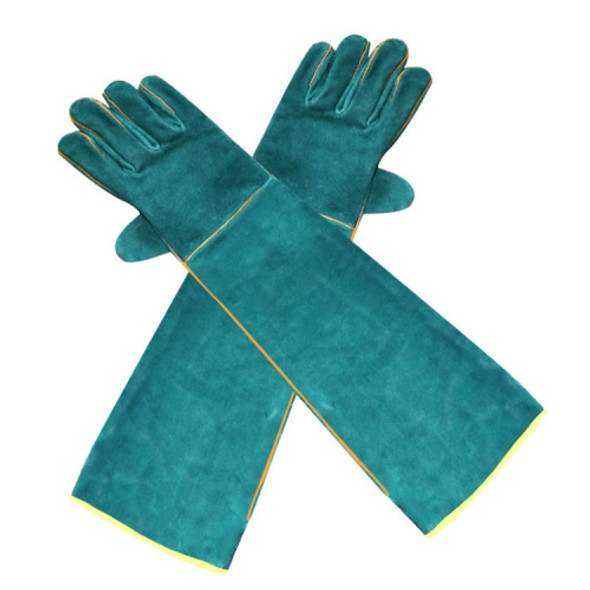 Reptile Anti-Bite Gloves 62cm Length Pet Protective Gloves(Blue)
