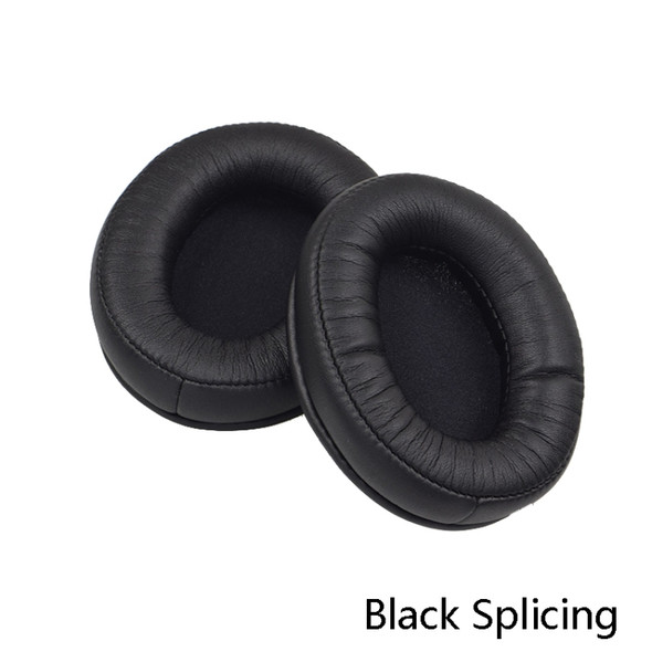 1 Pairs Headset Sponge Cover Ear Pad Leather Case For Kingston Cloud Silver II, Colour: Black Splicing