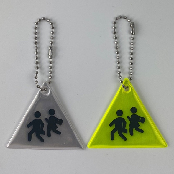 4 PCS Sidewalk Reflective PVC Keychain Traffic Safety Schoolbag Night Reflective Pendant Random Colour Delivery