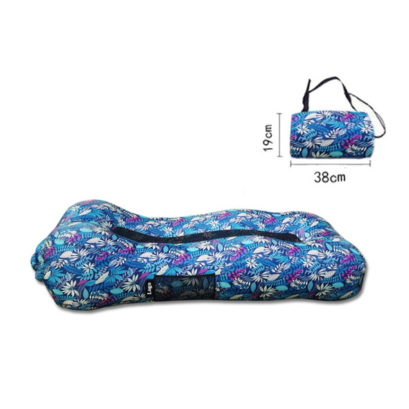 CG-028 Lazy Inflatable Bed Sofa Outdoor Fast Inflatable Bed Size: 190x80x55cm(Blue/Polyester)