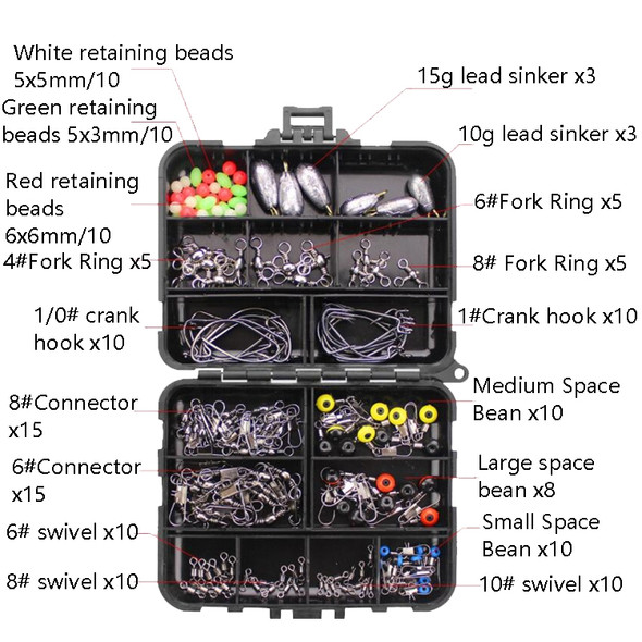 160 PCS / Set Road Squid Hook Accessories Set