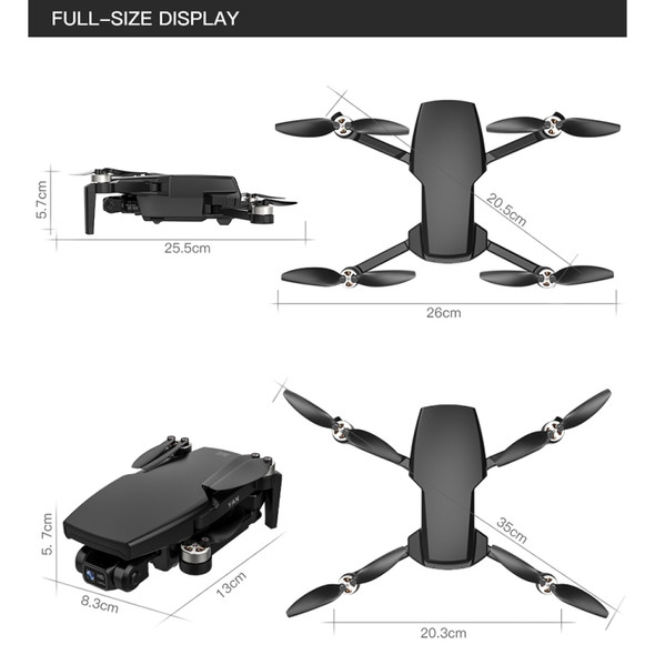 SG108 Pro GPS Folding RC Drone with 4K HD Dual Camera & 2-Axis Gimbal(Black)