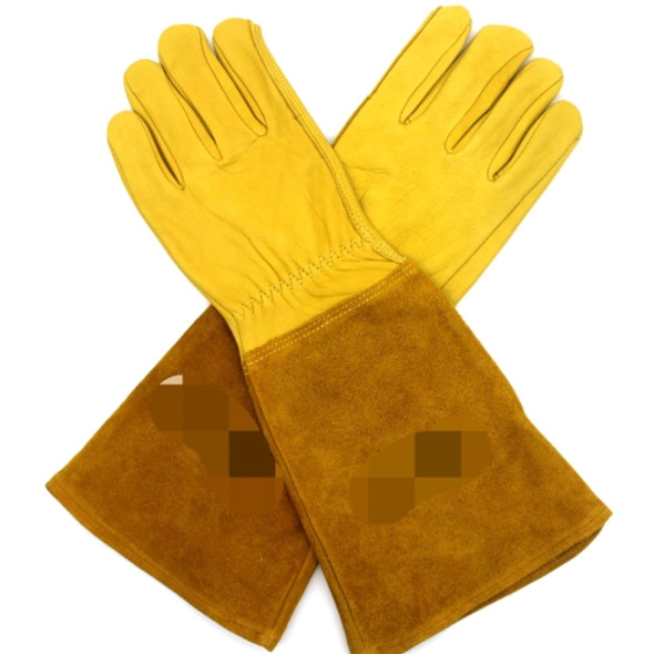 1 Pair JJ-GD305 Genuine Leather Stab-Resistant Cut-proof Garden Gloves, Size: L