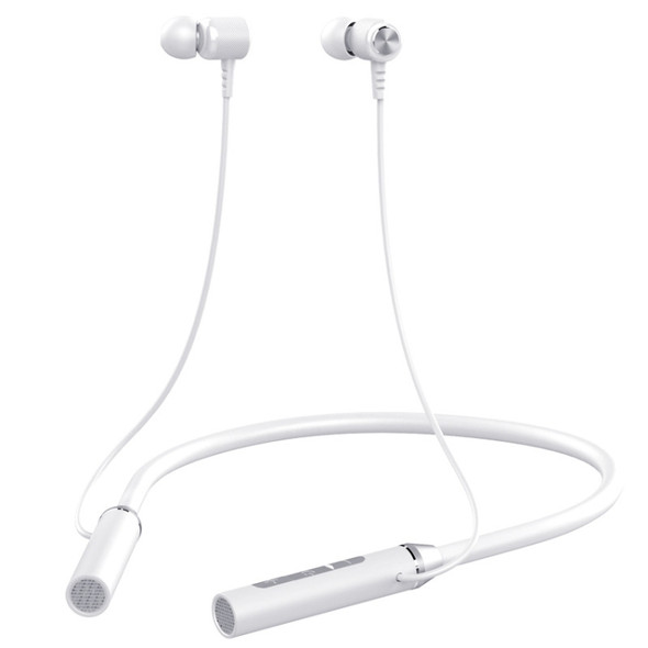 BT-63 Wireless Bluetooth Neck-mounted Magnetic Headphone(White)