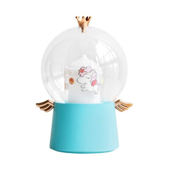 CX-33 Carousel Music Box Fantasy Night Light(Light Blue)