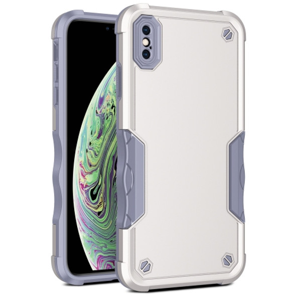 Non-slip Armor Phone Case For iPhone XS Max(White)