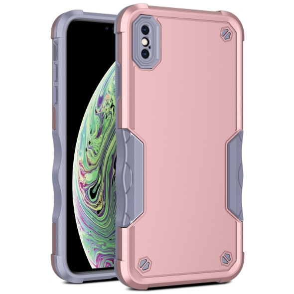 Non-slip Armor Phone Case For iPhone XS Max(Rose Gold)