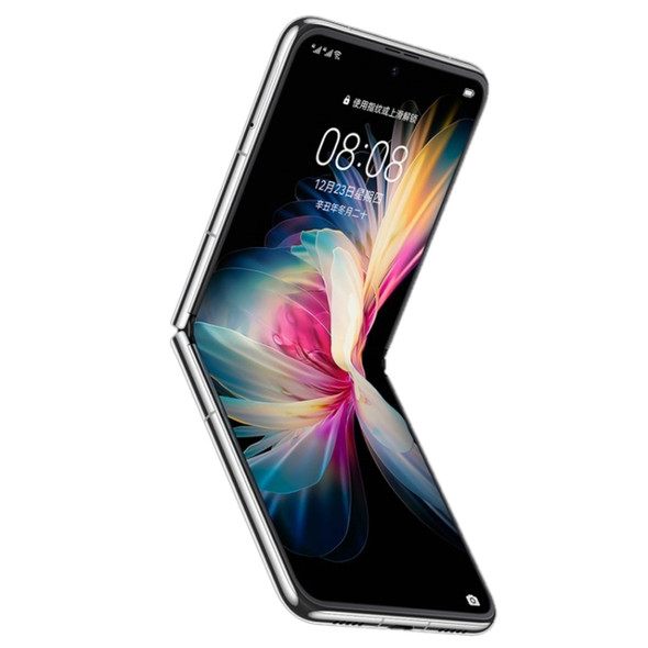 Huawei P50 Pocket 4G BAL-AL00, HarmonyOS 2, 8GB+256GB, China Version, Triple Back Cameras, Side Fingerprint Identification, 6.9 inch + 1.04 inch Snapdragon 888 4G Octa Core up to 2.84 , Network: 4G, OTG, NFC, Not Support Google Play(White)