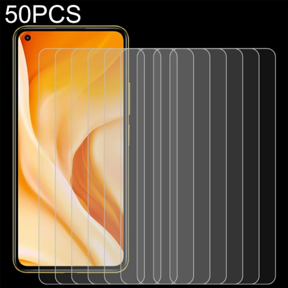 50 PCS 0.26mm 9H 2.5D Tempered Glass Film For Xiaomi Mi 11 Lite 5G