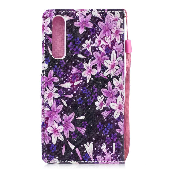 Lily Pattern Horizontal Flip Leather Case for Huawei P30, with Holder & Card Slots & Wallet