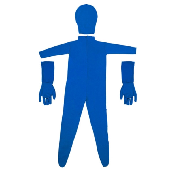 Photo Stretchy Body Green Screen Suit Video Chroma Key Tight Suit, Size: 160cm(Blue Split)