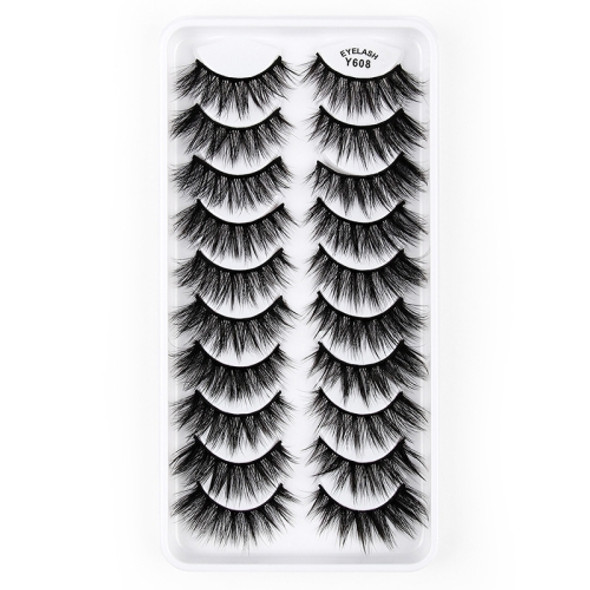 10 Pairs 3D Cat Eye False Eyelashes Naturally Thick And Fluffy Eyelashes(Y608)