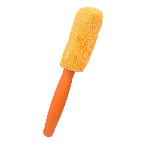 4 PCS  Fiber Long Shank Tire Brush(Orange)