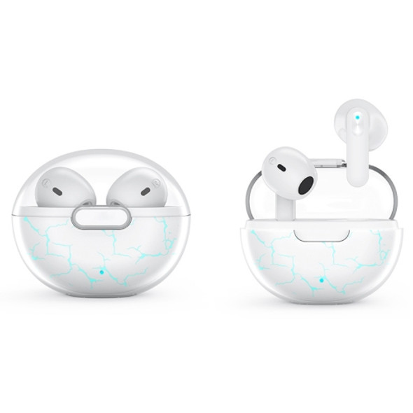 JYP-LR23 TWS Bluetooth 5.1 Noise-Cancelling Earphone with Crack Charging Case(White)