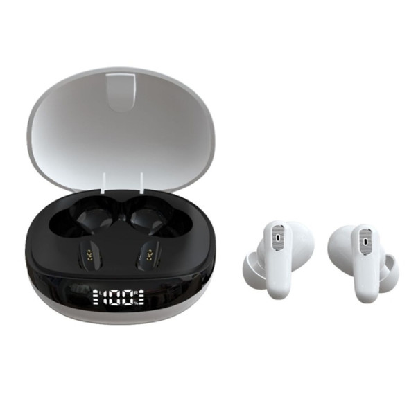 JS81 TWS Wireless Noise-Cancelling Reduction Digital Display Gaming Earphone(White)