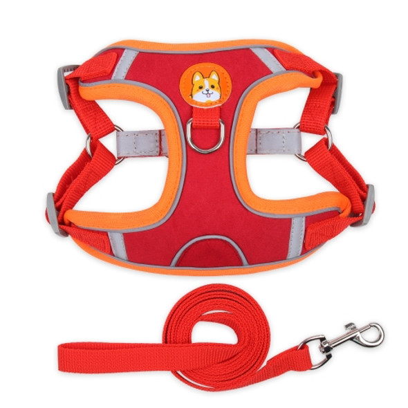 BL-867 Pet Chest Straps Reflective Dog Traction Rope, Size: XL(Red)