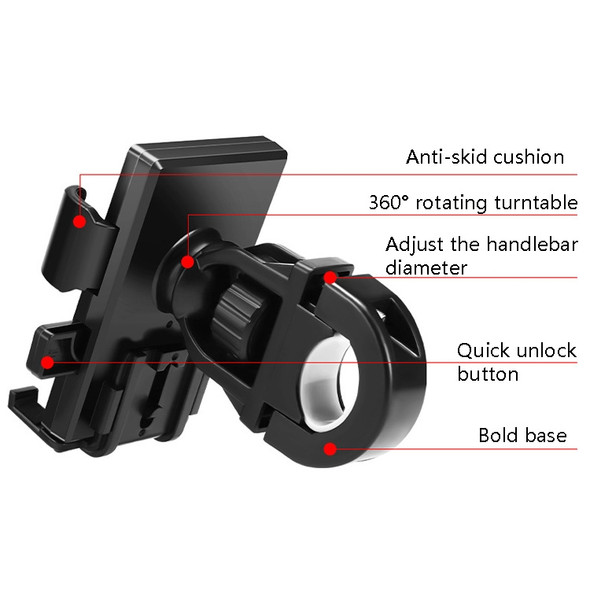 2 PCS Y02 Electric Bike Mobile Phone Bracket, Style: Handlebar Installation