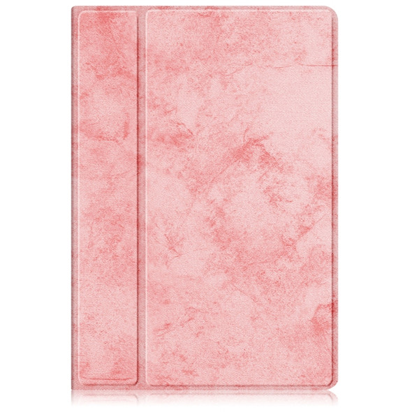 For Lenovo Tab P12 Pro 360 Degrees Rotation Leather Tablet Case(Pink)
