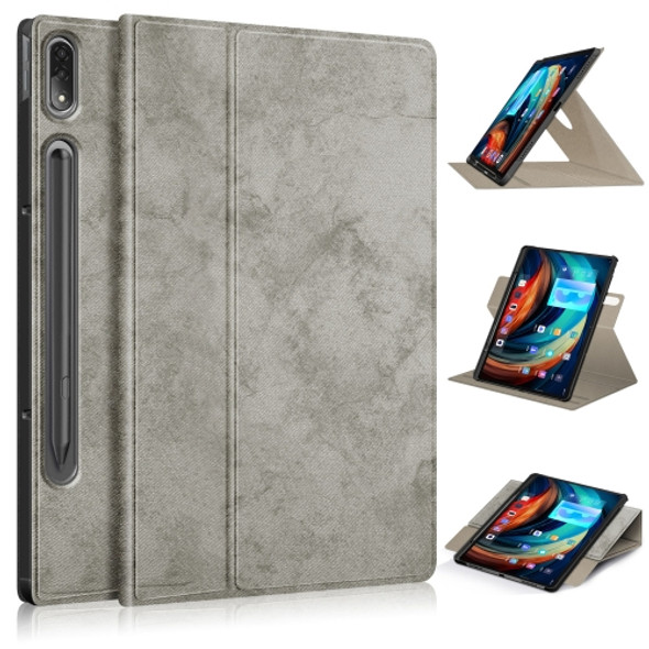 For Lenovo Tab P12 Pro 360 Degrees Rotation Leather Tablet Case(Grey)