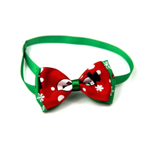 5 PCS Christmas Holiday Pet Cat Dog Collar Bow Tie Adjustable Neck Strap Cat Dog Grooming Accessories Pet Product(2)