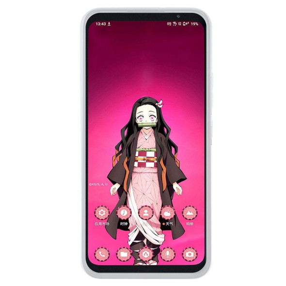 TPU Phone Case For Asus ROG Phone 5s Kimetsu no Yaiba(Transparent White)