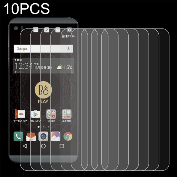 10 PCS 0.26mm 9H 2.5D Tempered Glass Film For LG V34