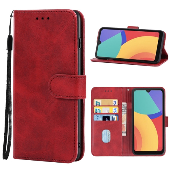 Leather Phone Case For Alcatel 1L Pro 2021(Red)
