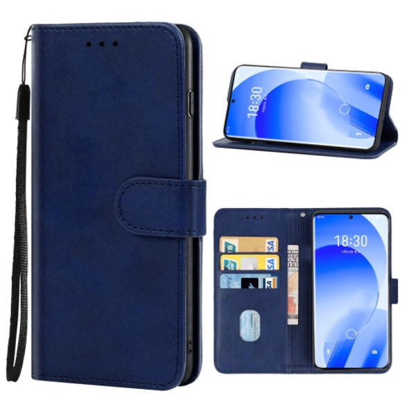 Leather Phone Case For Meizu 18s(Blue)