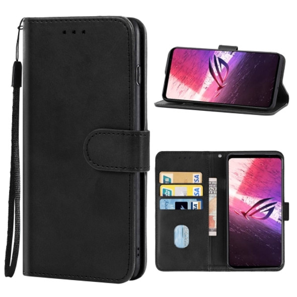 Leather Phone Case For Asus ROG Phone 5s Kimetsu no Yaiba(Black)