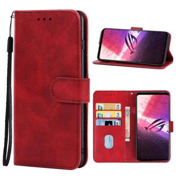 Leather Phone Case For Asus ROG Phone 5s Kimetsu no Yaiba(Red)