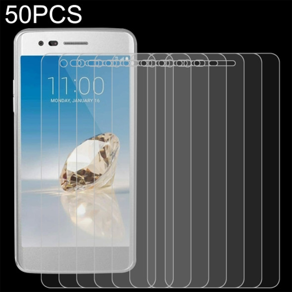 50 PCS 0.26mm 9H 2.5D Tempered Glass Film For LG Aristo