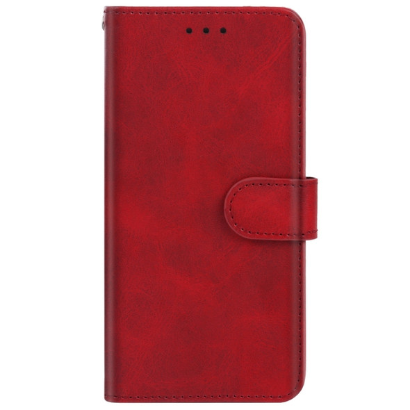 Leather Phone Case For  Alcatel 1x Fingerprint Version(Red)