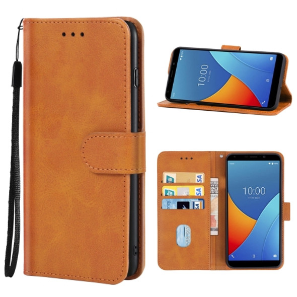 Leather Phone Case For Wiko Sunny 5(Brown)