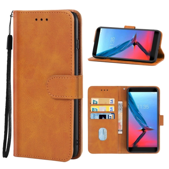 Leather Phone Case For ZTE Blade V9(Brown)
