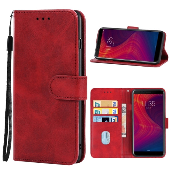 Leather Phone Case For Lenovo K5 Play(Red)