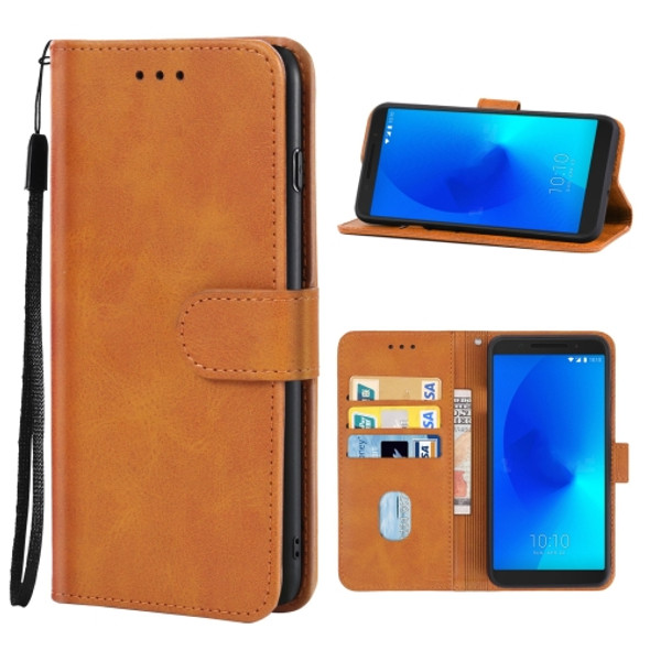 Leather Phone Case For Alcatel 3 2018(Brown)