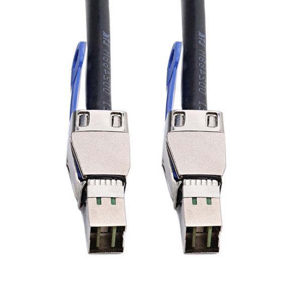 H0503 12Gbps SFF-8644 To 8644 HD Server External Hard Drive Data Cable, Color: Black 2m