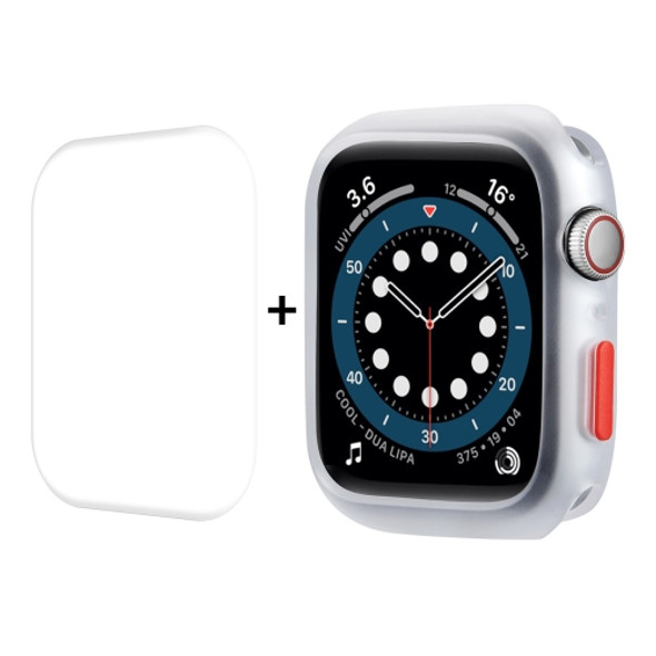 ENKAY  TPU Case  + Full Coverage PET Screen Protector For Apple Watch Series 7 45mm(Translucent)