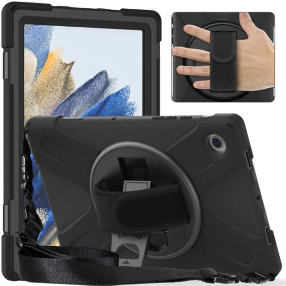 For Samsung Galaxy Tab A8 10.5 2021 Silicone + PC Tablet Case(Black)