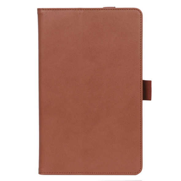 For Lenovo Tab M8 HD TB-8505F / Tab M8 3rd Gen WY-2099 Retro Texture PU Leather Tablet Case with Card Slots & Hand Strap(Brown)